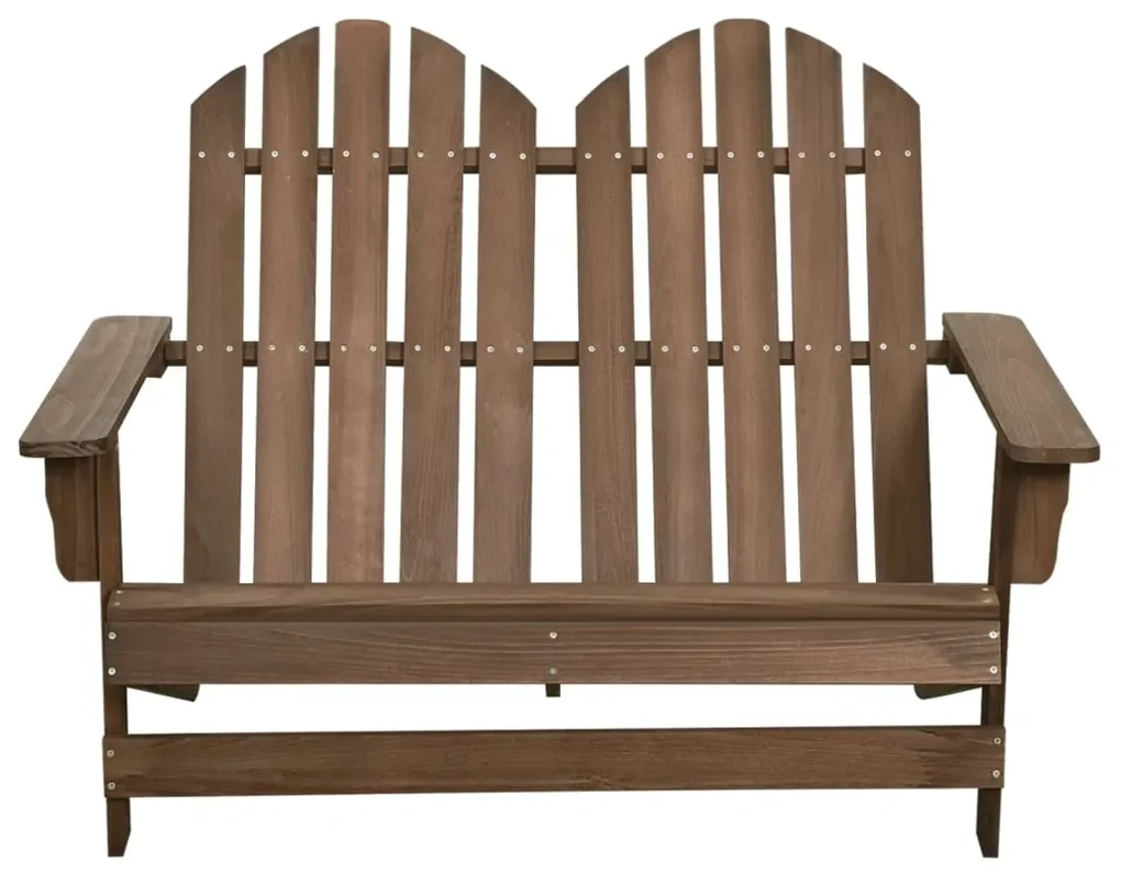 vidaXL Tuinstoel 2-zits Adirondack massief vurenhout bruin