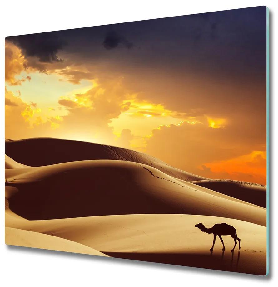 snijplank van glas Sahara camel 60x52cm