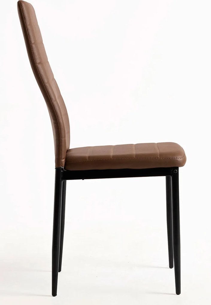 Set 4 Lauter Kunstlederen Stoelen