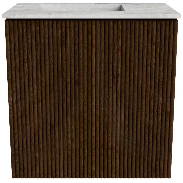 Mondiaz Joya DLux 40cm toiletmeubel walnut met wastafel faye links 1 kraangat glace