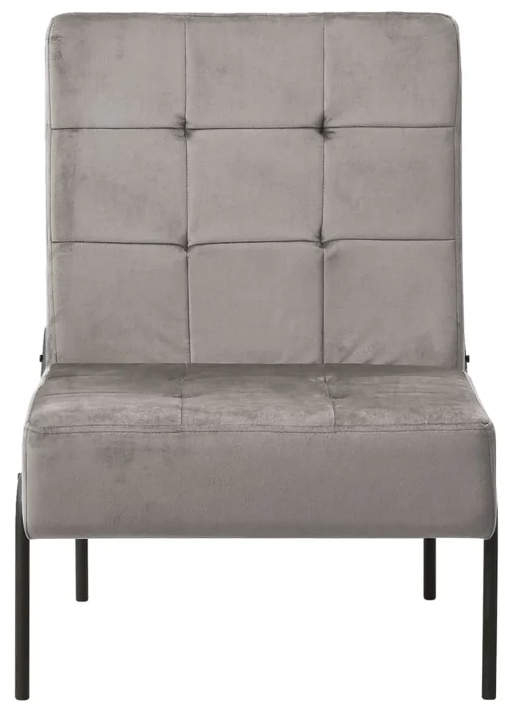 vidaXL Relaxstoel 65x79x87 cm fluweel lichtgrijs
