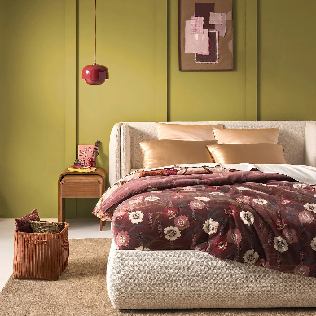 Bed in bouclé met boxspring, Meridiano