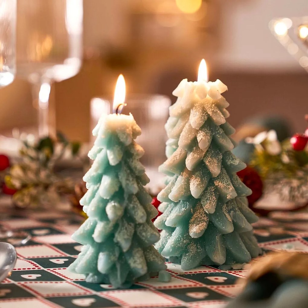 Wax kerstboomkaars H16,5 cm, Caspar