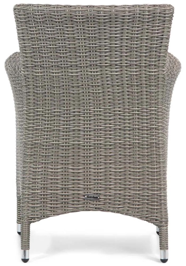 Tuinset Ronde Tuintafel 2 personen 70 cm Wicker Grijs Garden Collections Dublin/Bolton