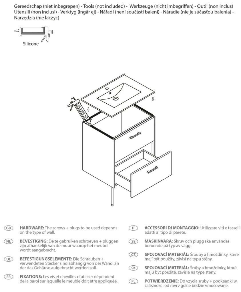 Differnz legs meubelset 60cm groen