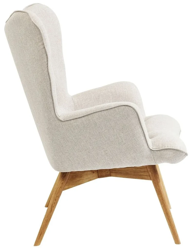 Kare Design Vicky Oorfauteuil Retro Design Naturel