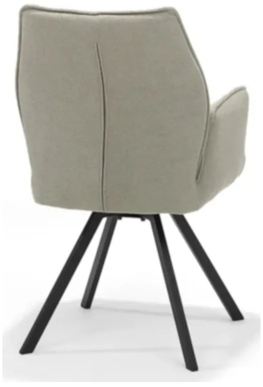 Eetkamerstoel - Tina - stof Teddy grijs