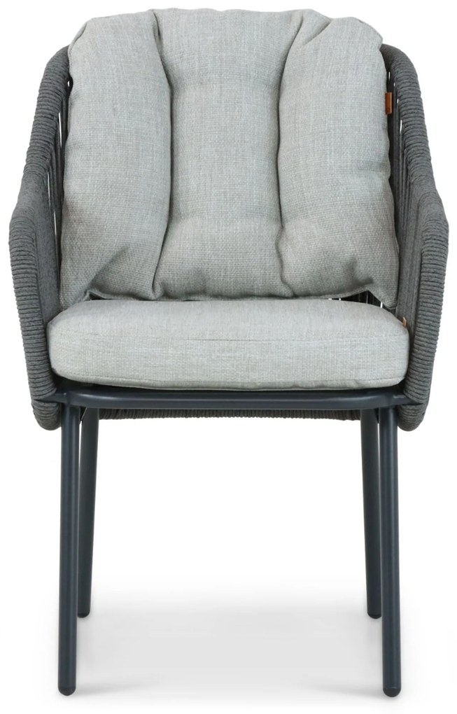 Tuinset 4 personen 120 cm Aluminium/rope Grijs Santika Furniture Santika