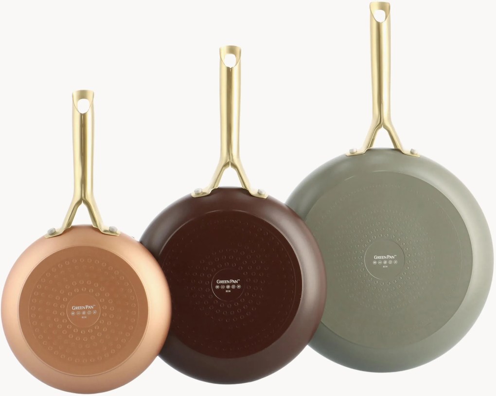 Koekenpannen Shades met antiaanbaklaag, 3-delig