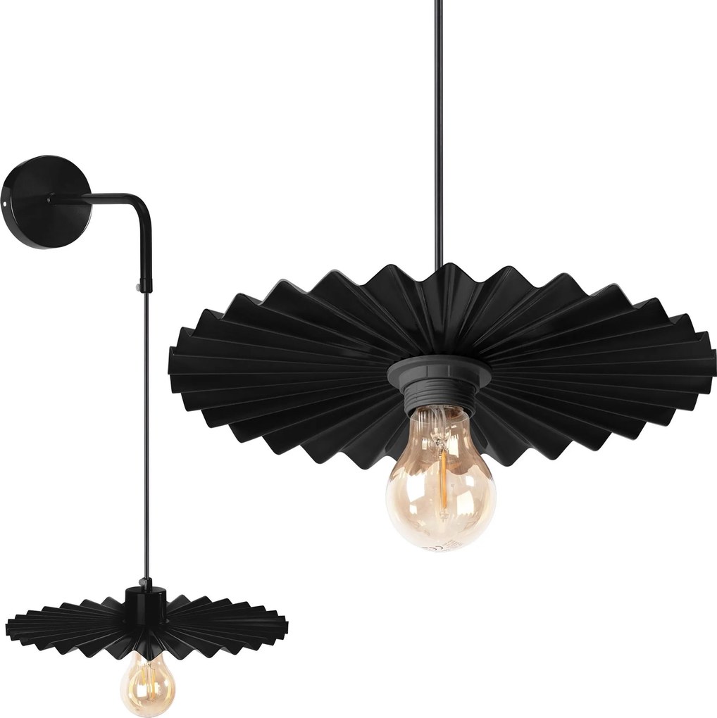 LAMPA ŚCIENNA KINKIET APP1355-1W BLACK 30 cm