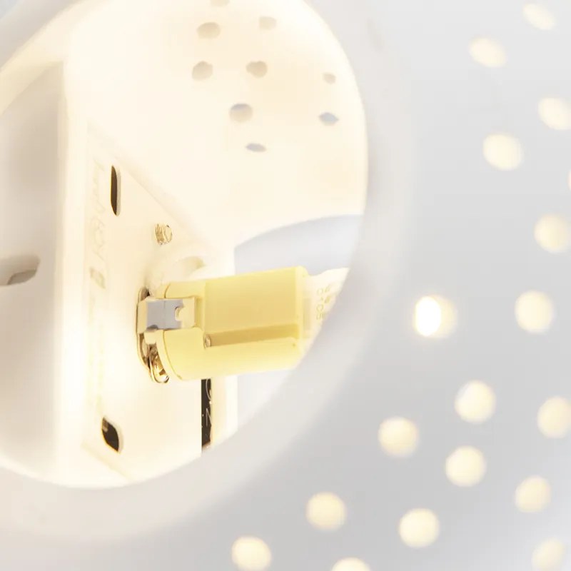 Moderne wandlamp wit gips bol met lichteffect - Blur