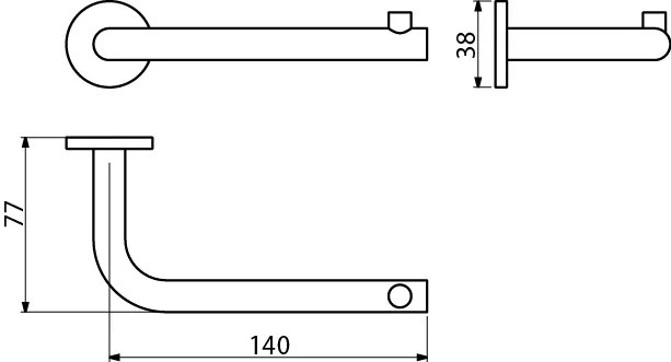 Clou Kaldur toiletrolhouder wit mat