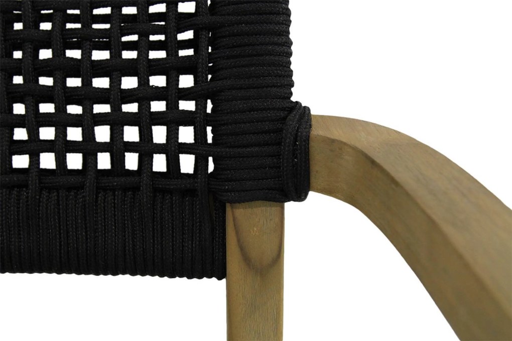 Tuinset 4 personen 90 cm Rope Zwart Lifestyle Garden Furniture Dallas/Weston