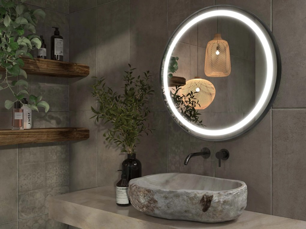 LED-spiegel in lijst voor de badkamer C4