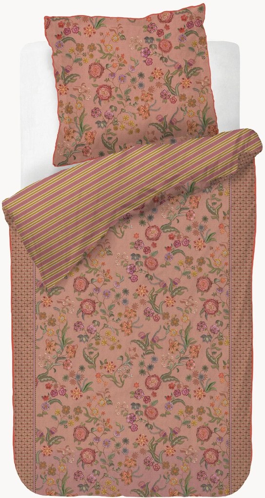 Katoenen perkal dekbedovertrekset Coco Flower