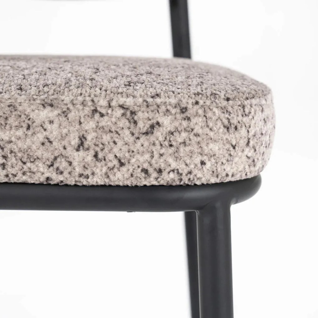 By-Boo Jari Scandinavische Barstoel Stof Taupe