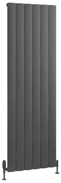 Eastbrook Tordino radiator 55x180cm aluminium 1713W antraciet