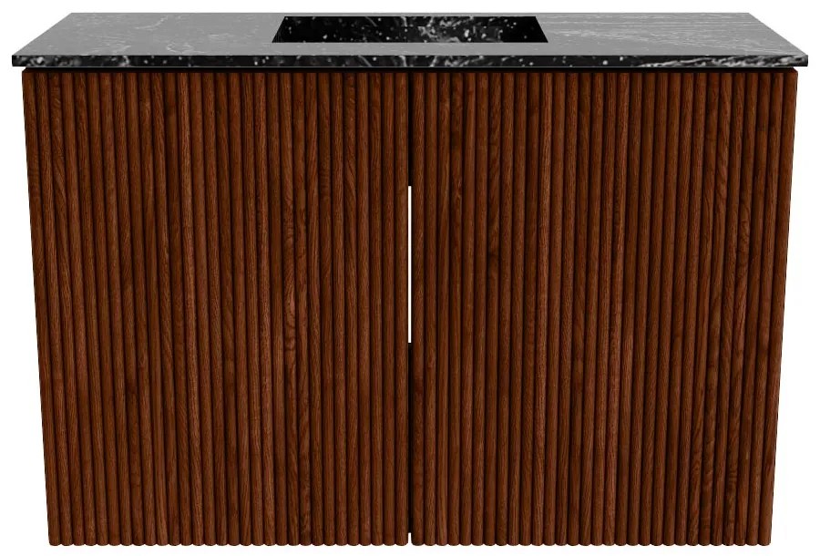 Mondiaz Joya DLux 60cm toiletmeubel ruby met wastafel faye midden zonder kraangat lava