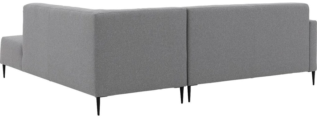 Goossens  Key West grijs, stof, 2,5-zits, modern design met ligelement rechts