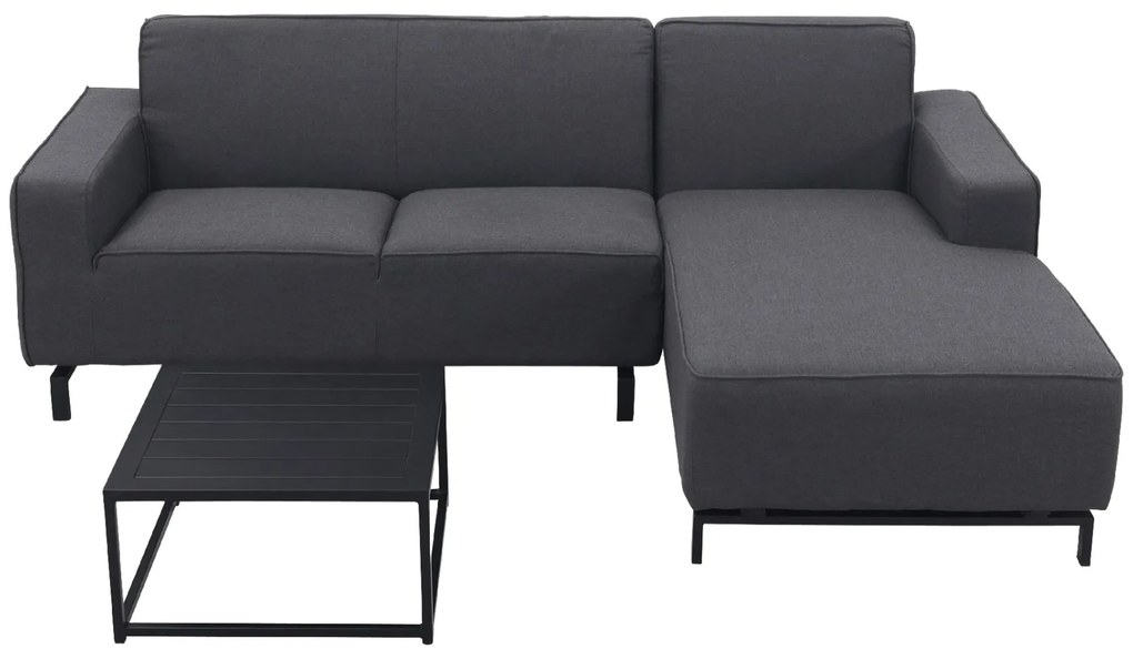 Boavista/Toronto loungebank chaise longue - Sooty - 3-delig - links