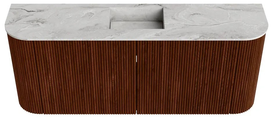 Mondiaz Joya DLux 105cm toiletmeubel ronding links/rechts ruby met wastafel faye midden 1 kraangat glace