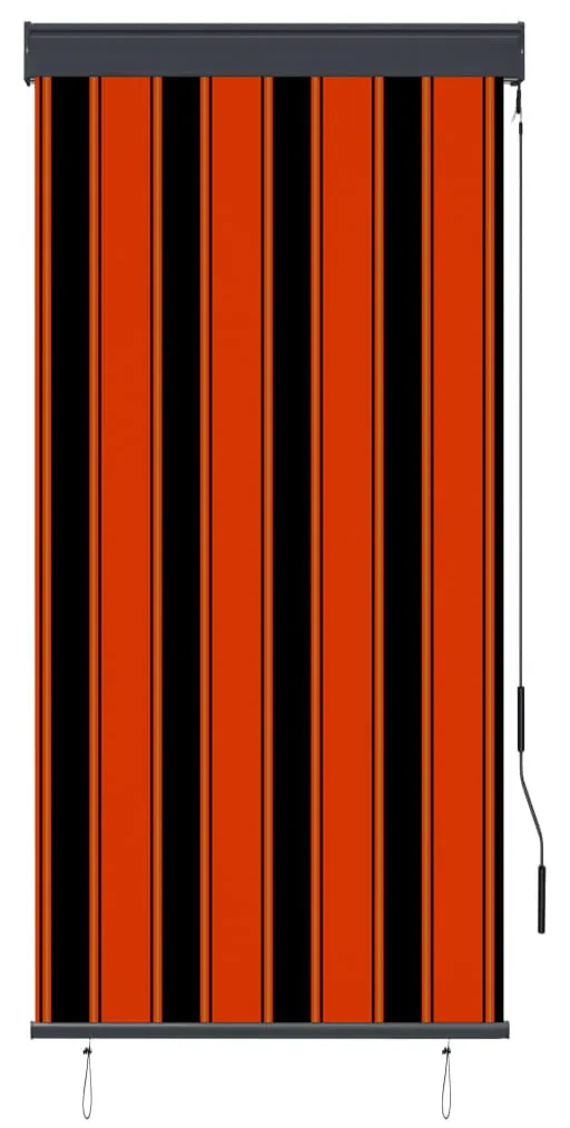vidaXL Rolgordijn voor buiten 80x250 cm oranje en bruin