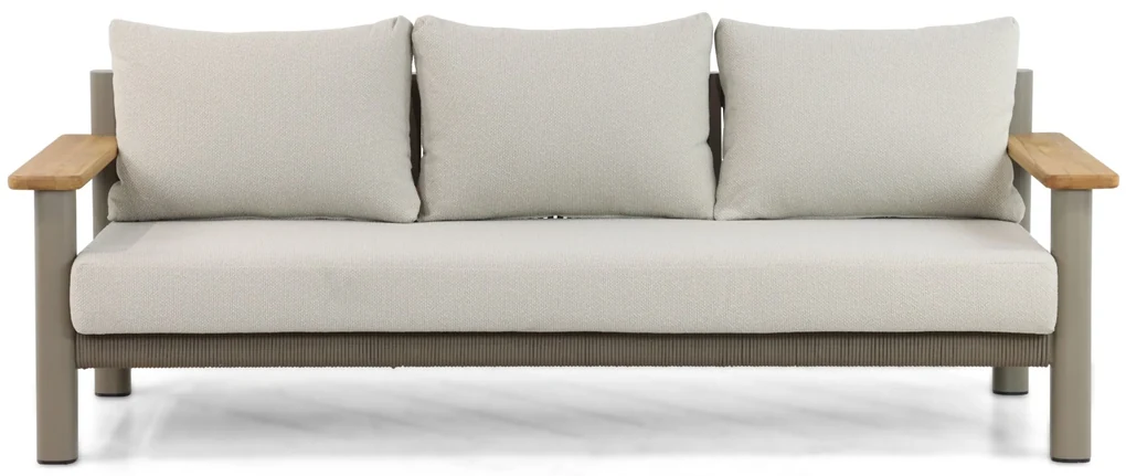 Stoel en Bank Loungeset 5 personen Aluminium/teak Taupe  Santika Furniture Santika