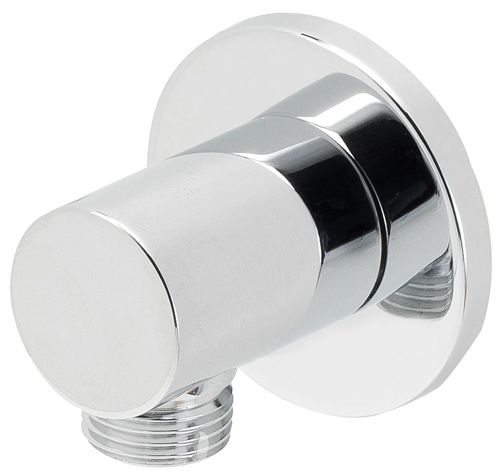 Mueller Round luxe messing muur doucheaansluiting rond 1/2" chroom