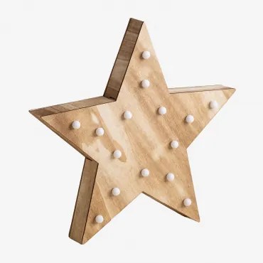 Houten Ster Met Led-verlichting Lliva Bruin – Natuurlijk Hout - Sklum