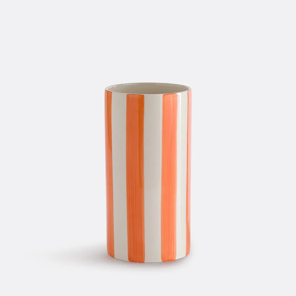 Gestreepte vaas van keramiek, H25 cm, Jaoma