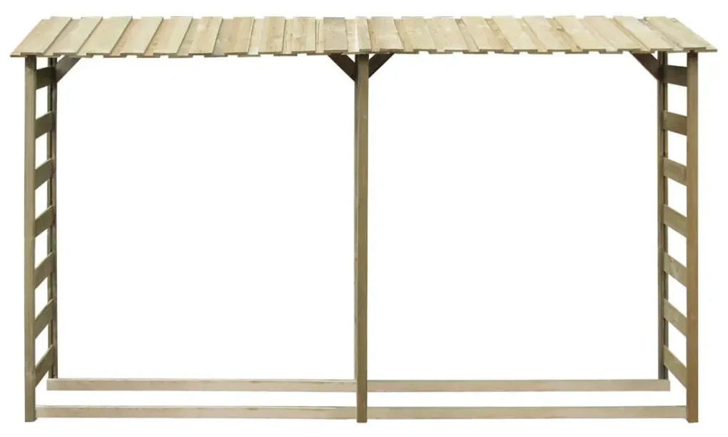 vidaXL Haardhoutopslag dubbel 300x44x176 cm geïmpregneerd grenenhout