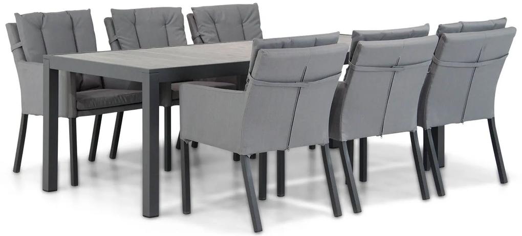 Tuinset 6 personen 220 cm Aluminium/textileen Grijs Lifestyle Garden Furniture Parma/Residence
