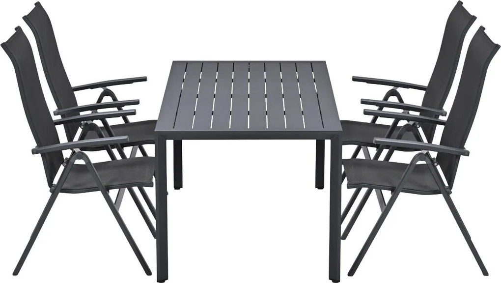 Garden Impressions Siena tuinset 5-delig verstelbaar - Kasper tuintafel 160x84 cm