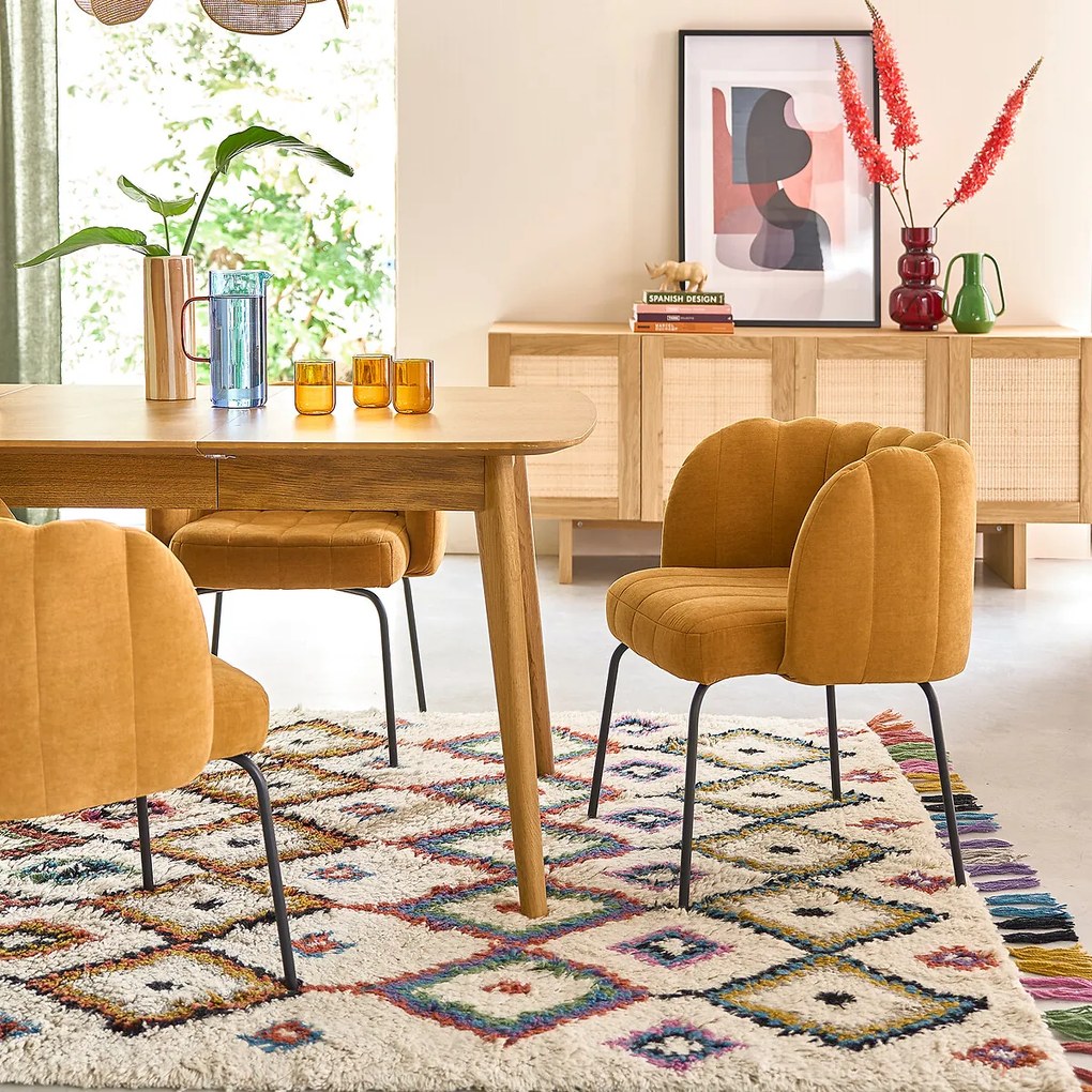Tafelfauteuil in fluweel, Douna