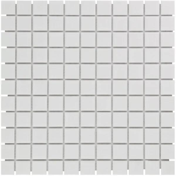 The Mosaic Factory Barcelona mozaïektegel 2.3x2.3x0.6cm wandtegel voor binnen en buiten vierkant porselein extra wit AF230051