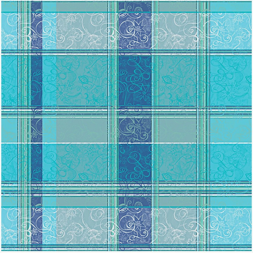 Jacquard tafelkleed Mille Asters Piscine