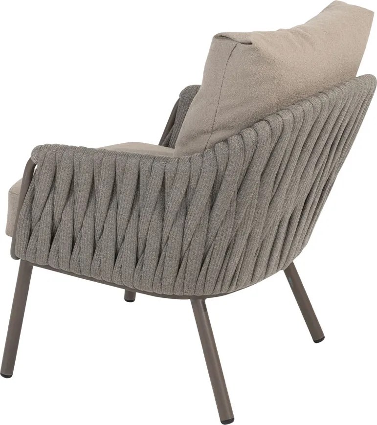 Taste by 4 Seasons Cannes tuinset 5-delig - Sarah lage tuintafel Ø130 cm - terre ceramic print