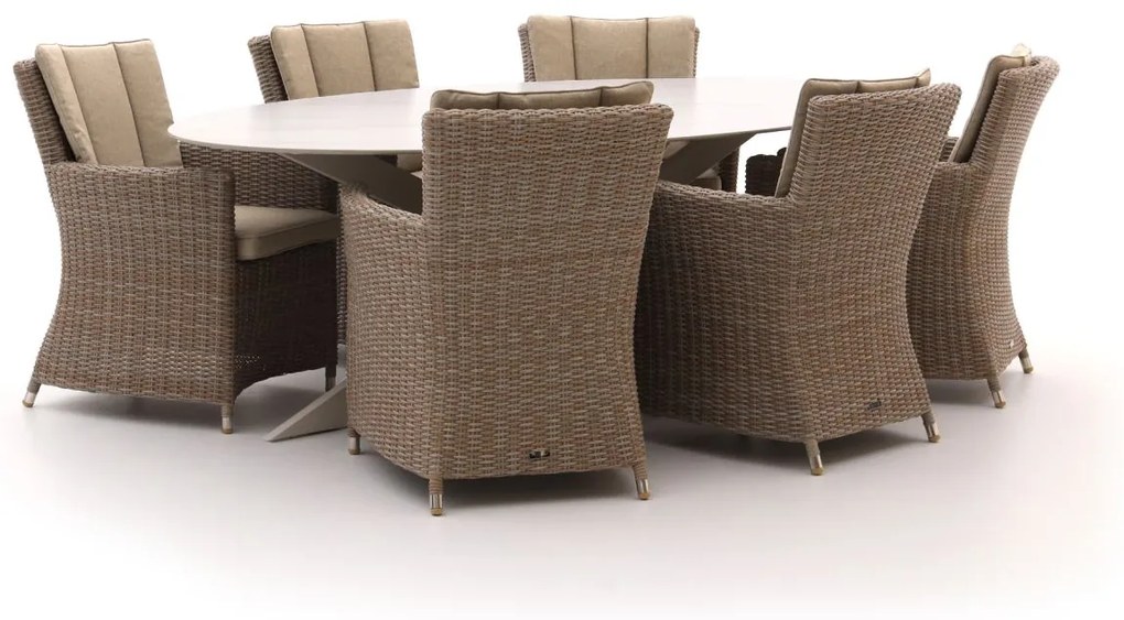 Diningset Intenso  | 6 personen | Tuinset wicker (vlechtwerk) | 7-delig | Kees Smit Tuinmeubelen