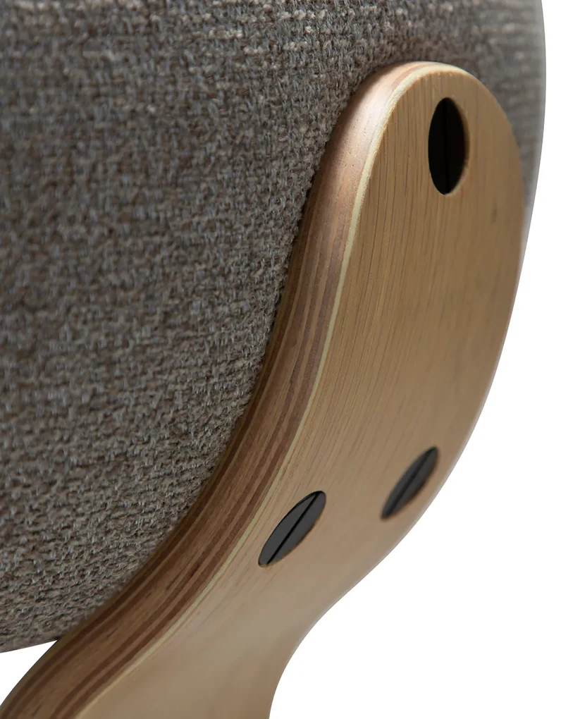 Dan-Form Buckle Eetkamerstoel Scandinavisch Design Grijsbruin Eiken