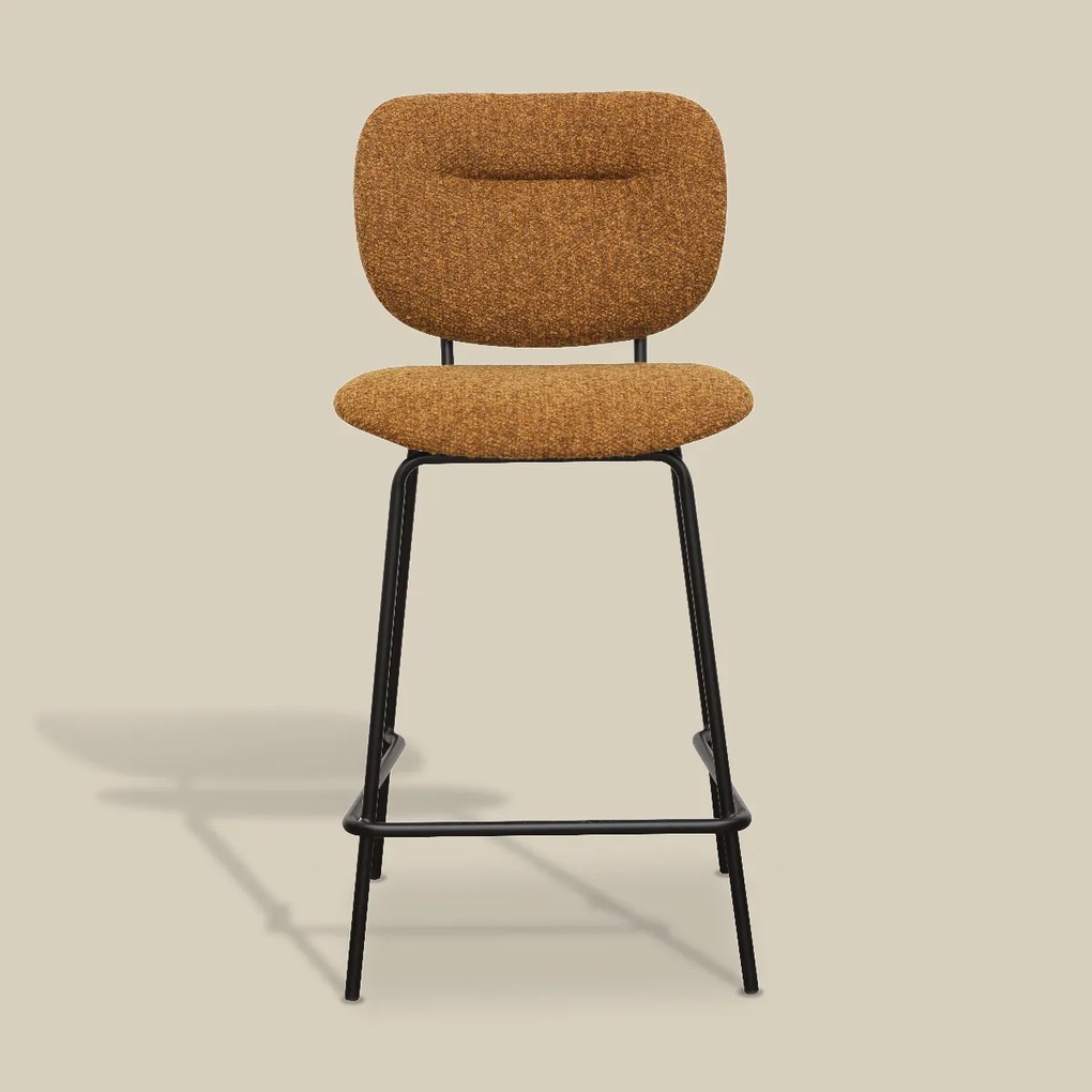Moderne Barkruk Okergeel Boucle