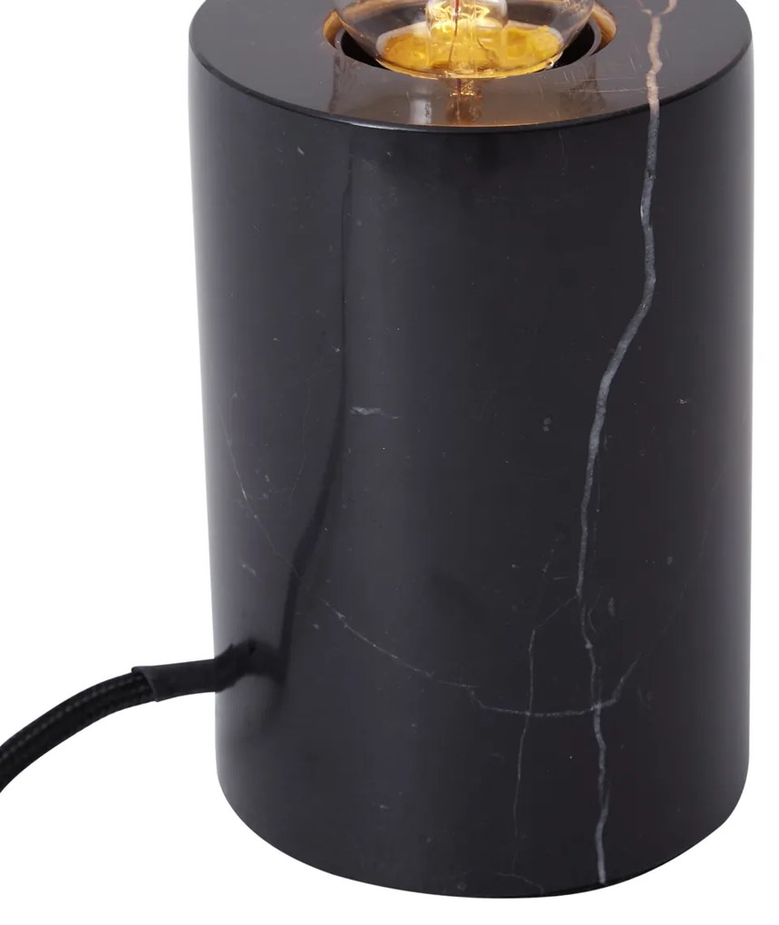 Moderne tafellamp zwart marmer - Marissa Modern E27 rond Binnenverlichting Lamp