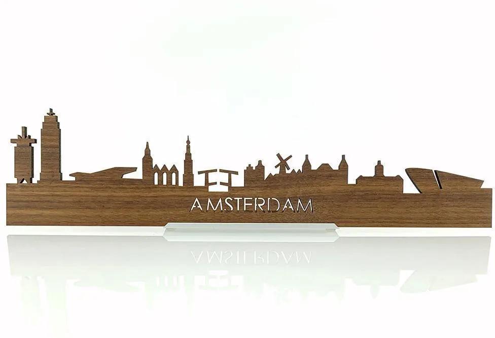 Standing Skyline Amsterdam Noten - 60 cm