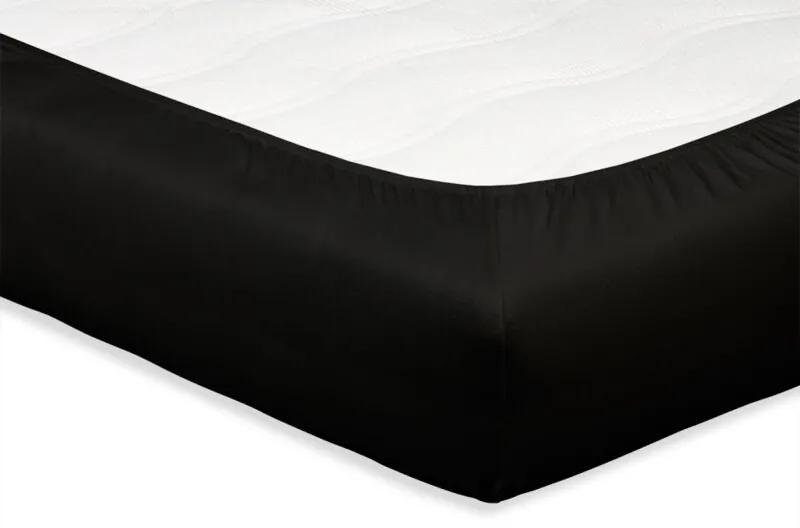 Beter Bed Jersey Hoeslaken voor Matras 100% Katoen 70/80/90 x 200/210/220 cm Zwart Rondom elastisch hoeslaken geschikt voor 1 persoons matras tot 30 cm dik