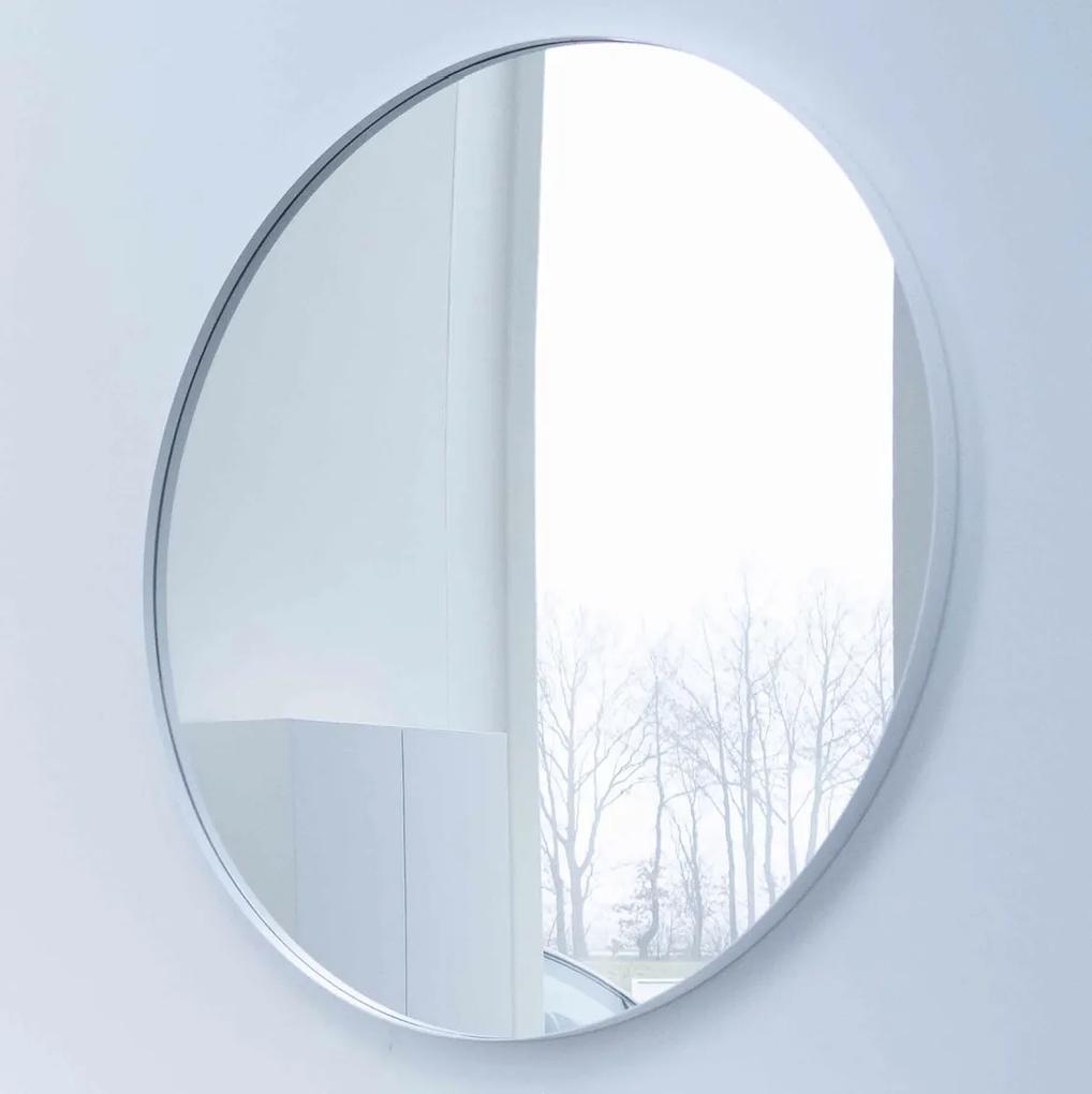 SP15 spiegel rond 60cm met kader mat wit