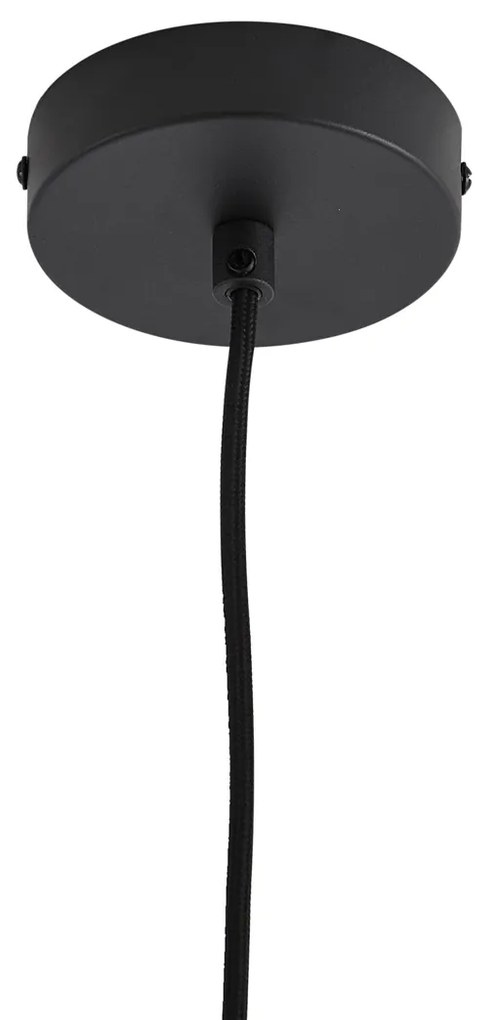 Design hanglamp zwart met regenboog glas 35cm - Mallon