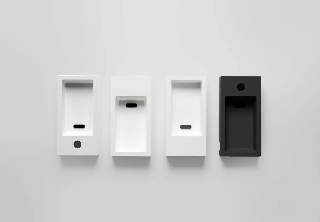 Clou Flush 3 fontein solid surface 36cm links wit mat