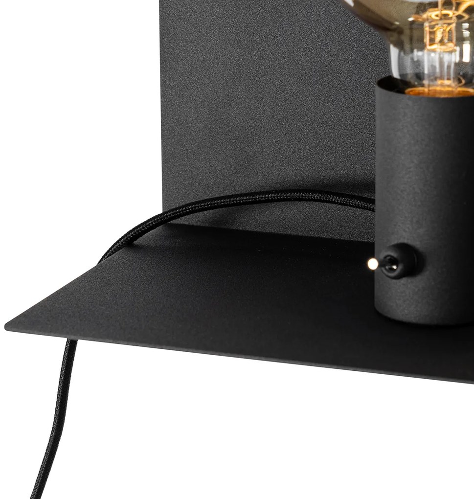 Moderne wandlamp zwart magnetisch verstelbaar - Muro Modern E27 Binnenverlichting Lamp