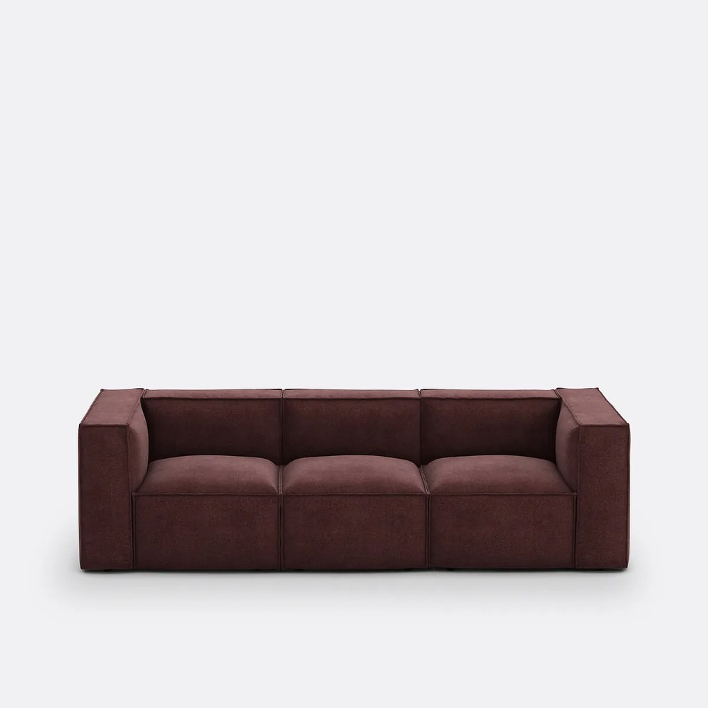 Modulaire bank, 3-zit, getextureerde stof, Seven