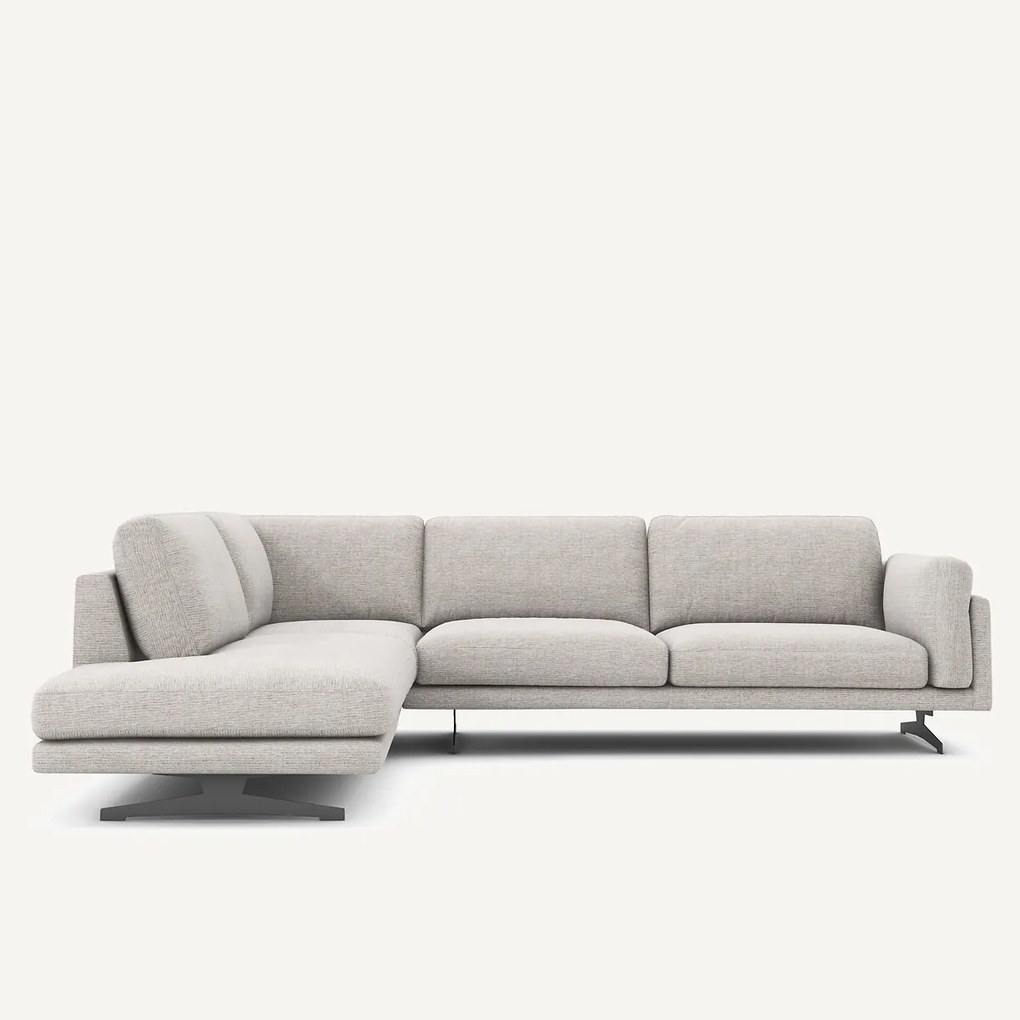 Hoekbank met longchair, gerecycled katoen, CÉSAR