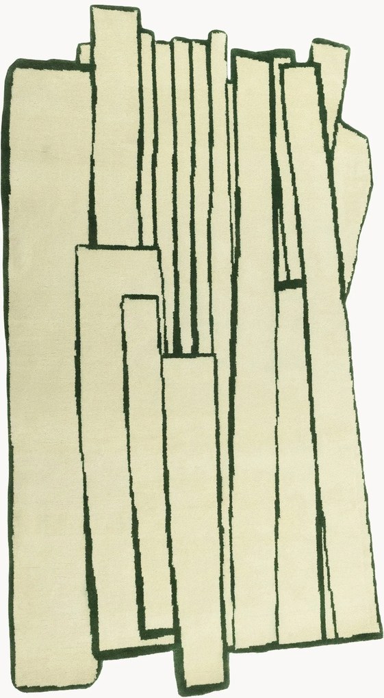 Handgeknoopt wollen vloerkleed Contour